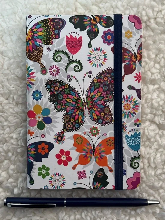 Colorful Butterfly Hardcover Lined Page Journal + Pen Set - Picture 5 of 6